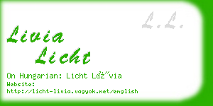 livia licht business card